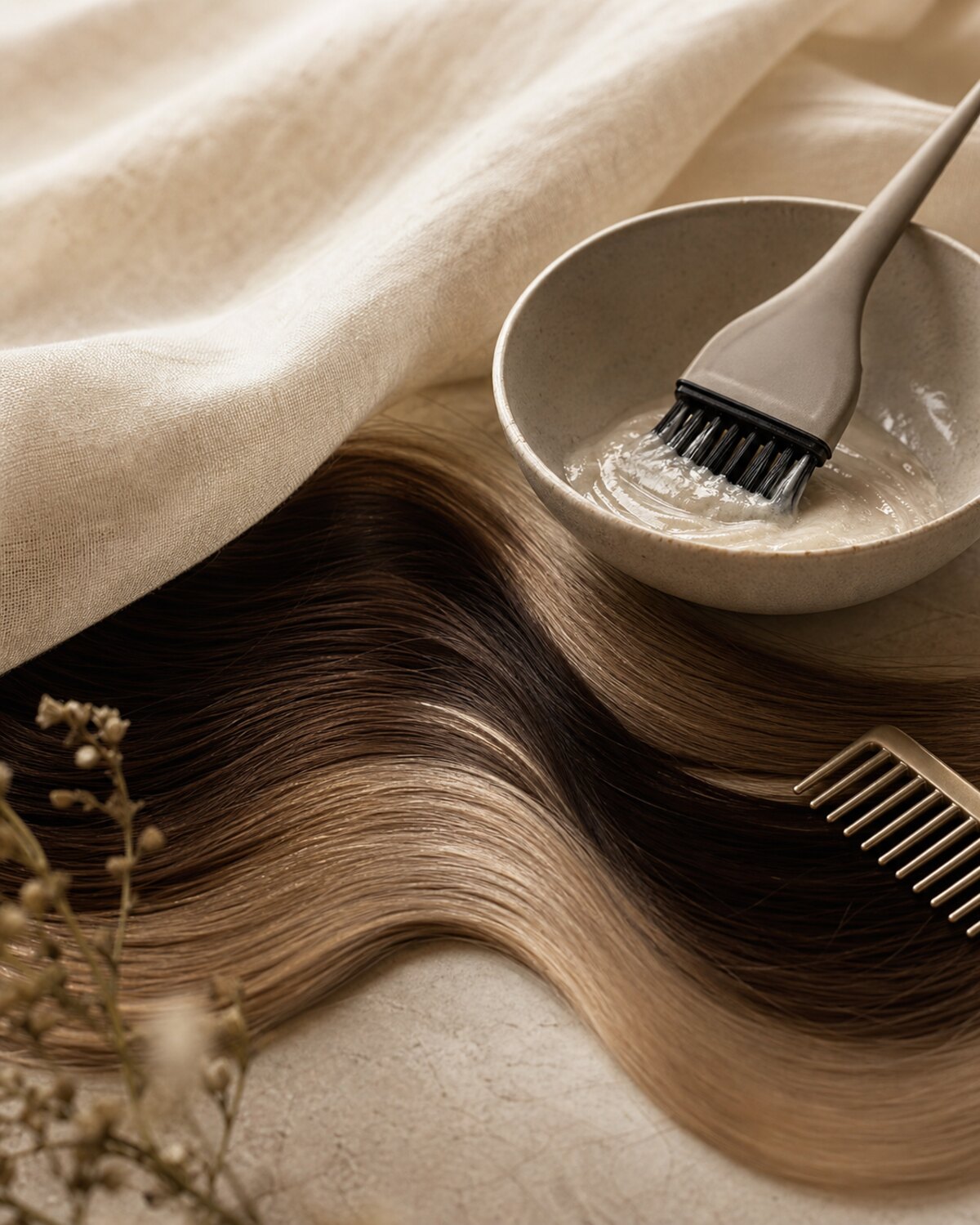 Editorial hair texture and treatment tools supporting the RiverSide Hair treatments page
